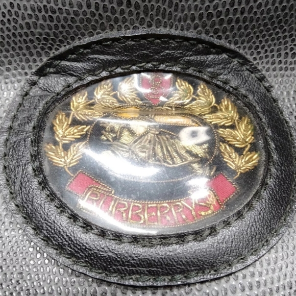 Burberry Boston Gray Black Leather Bag - Picture 5 of 7